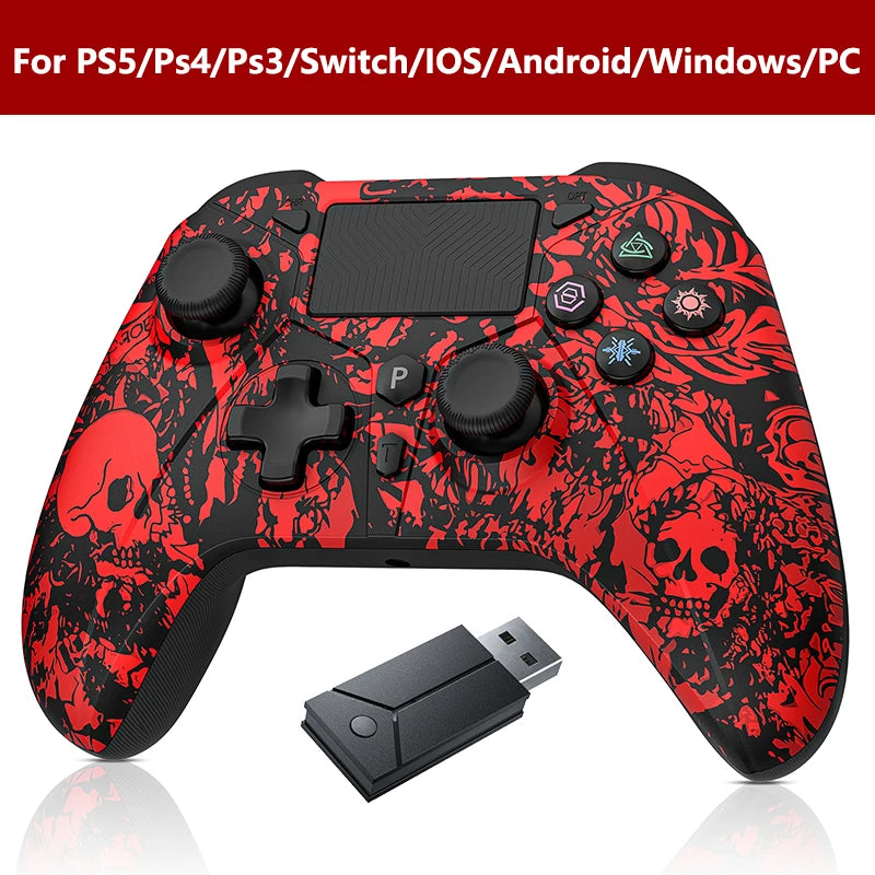 Gamepad for PS5/PC Console Wireless Controller, 6-Axis Gyro Dual Vibrate Hall Effect, W/ Turbo Touchpad, Gaming Control Joystick