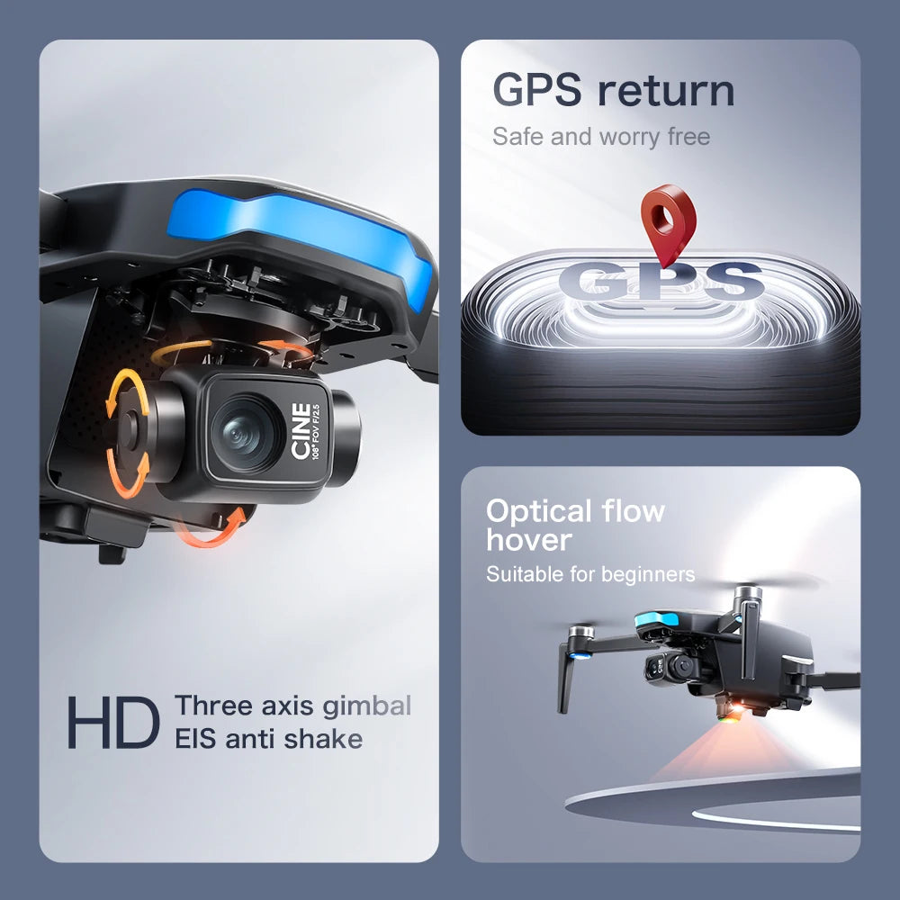 GPS S-X1 Drone Three-Axis Gimbal 8K Professional HD Camera WIFI 5G Brushless FPV Obstacle Avoidance Quadcopter Dron