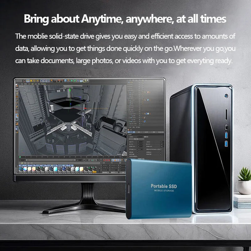 【Brand+】2026New External SSD 1TB/2TB/4TB Durable Portable Hard Disk High-Rate Original Solid-State Drive for Pc/Laptop/Phone/Mac