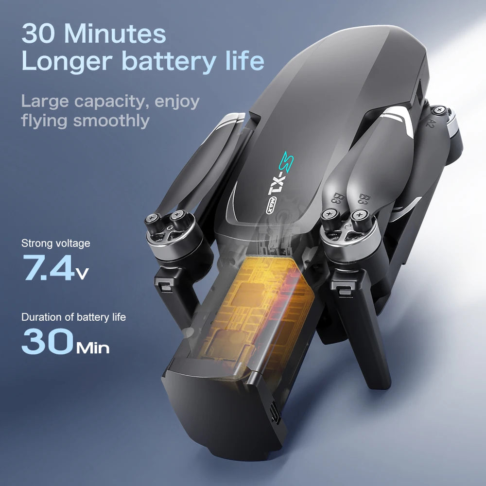 GPS S-X1 Drone Three-Axis Gimbal 8K Professional HD Camera WIFI 5G Brushless FPV Obstacle Avoidance Quadcopter Dron
