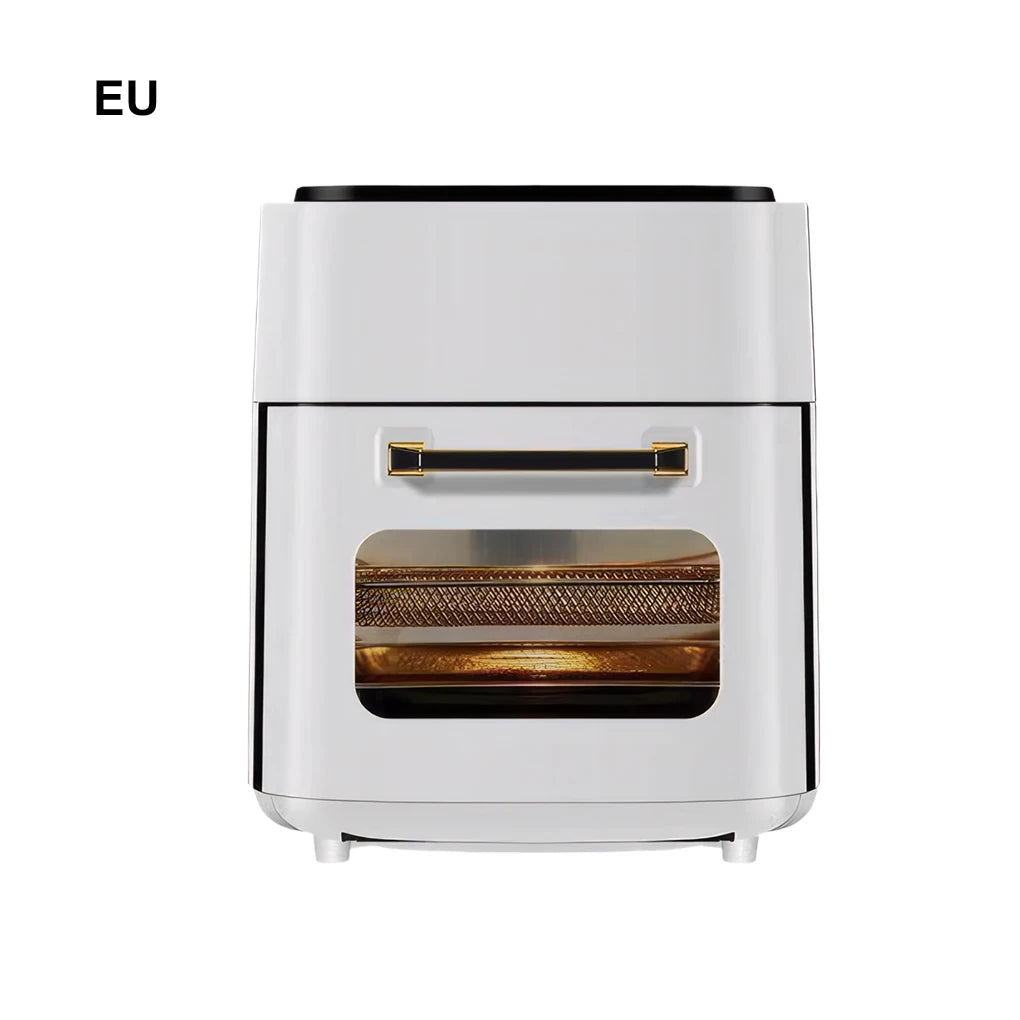Air Fryer 12L Stainless Steel Visible Large Capacity Electric Oven Touch Screen Multifunctional Electric Fryer EU/US Plug