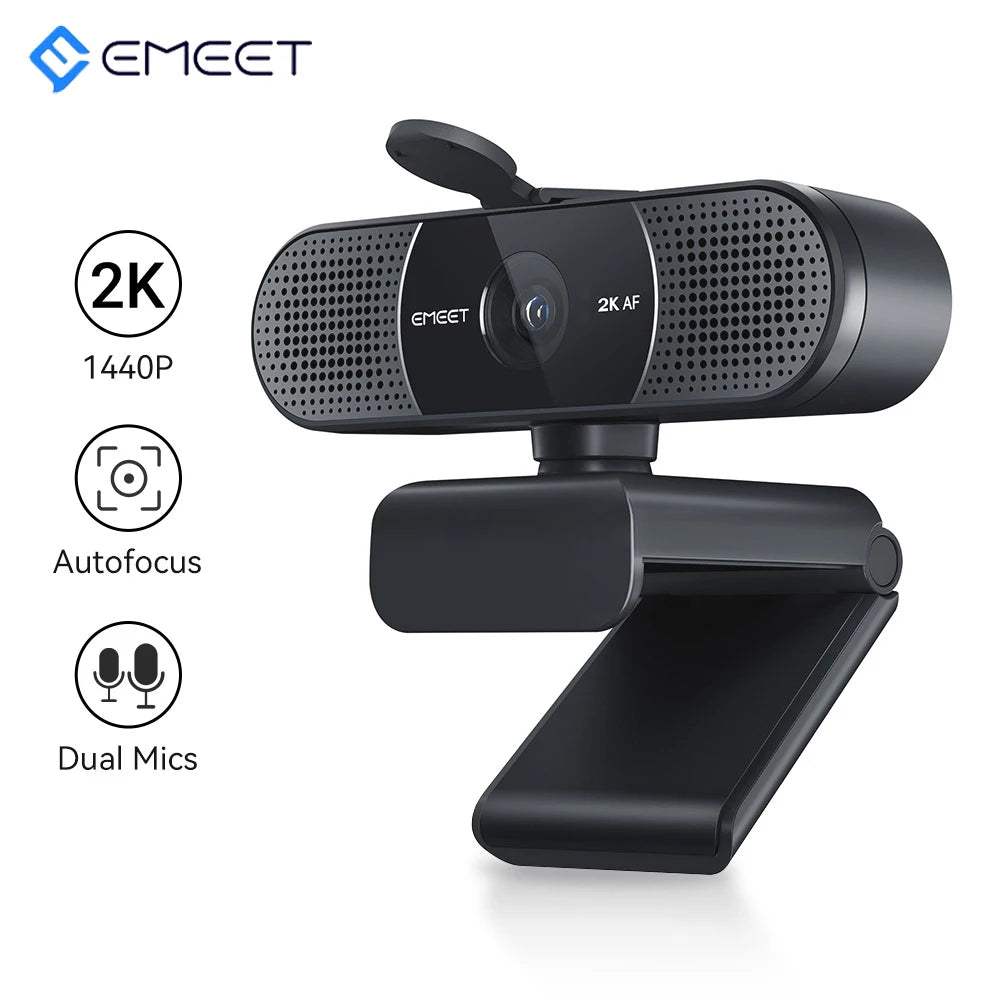 Webcam 2K Web Camera 1080P 60FPS Streaming Camera Autofocus  C960 2K USB Webcam with Microphones for Youtube Desktop/Laptop