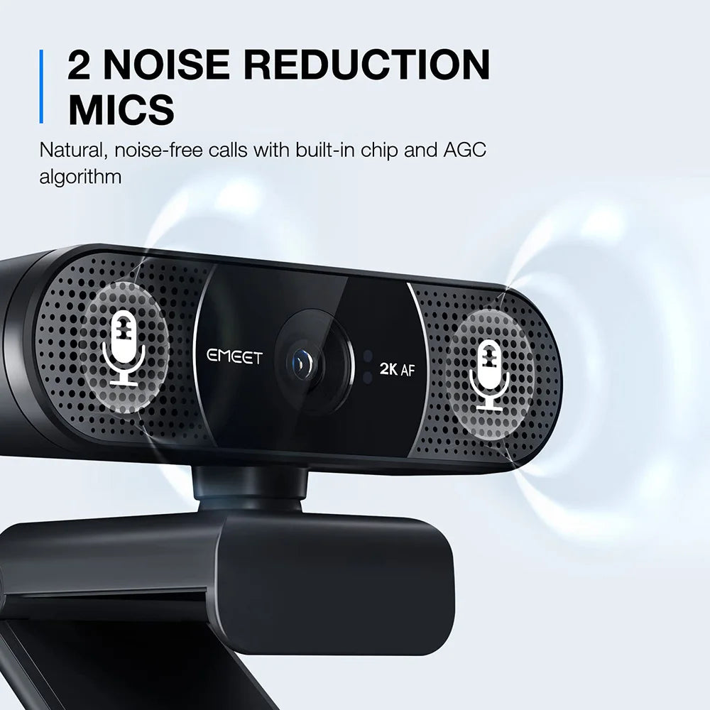 Webcam 2K Web Camera 1080P 60FPS Streaming Camera Autofocus  C960 2K USB Webcam with Microphones for Youtube Desktop/Laptop