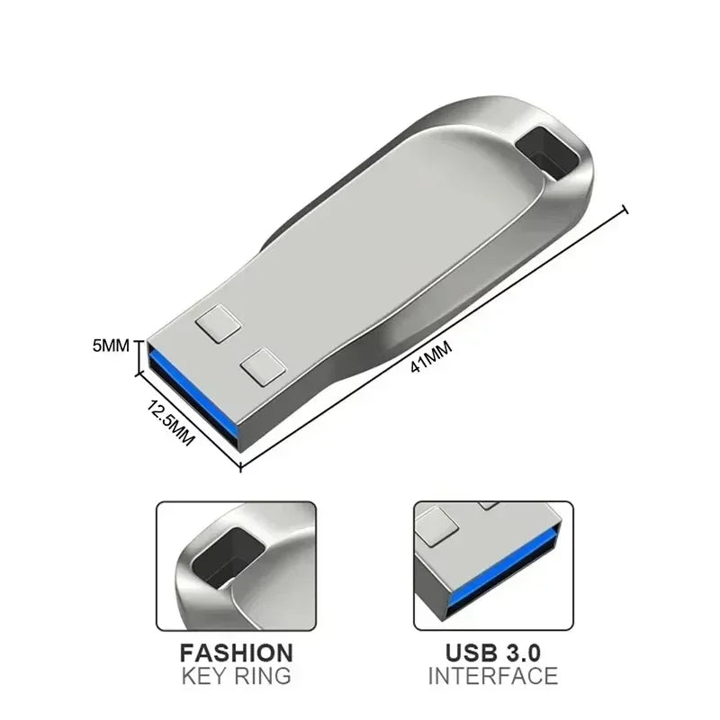 Flash Drive USB 3.0 Mini High Speed Metal Pendrive Stick Portable Drive Waterproof Memoria Storage 8GB U Disk Memory Stick