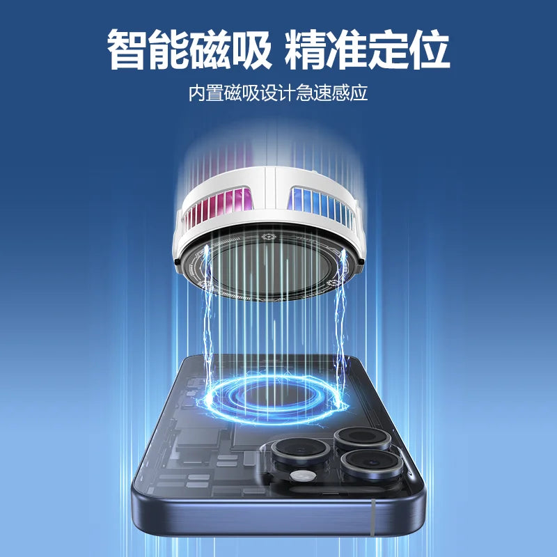 TL25 TL07 Semiconductor Phone Cooler 5V3A Powerful Cooling Magnetic & Clip 2-In-1 Digital Display for Gaming Live Broadcast