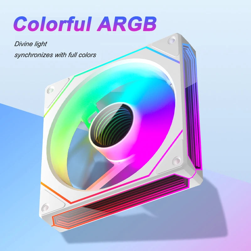 Prism 6 PRO Computer Chassis Fan 12Cm ARGB Motherboard Lighting Sync 4PIN PWM Quiet Cooling Fan