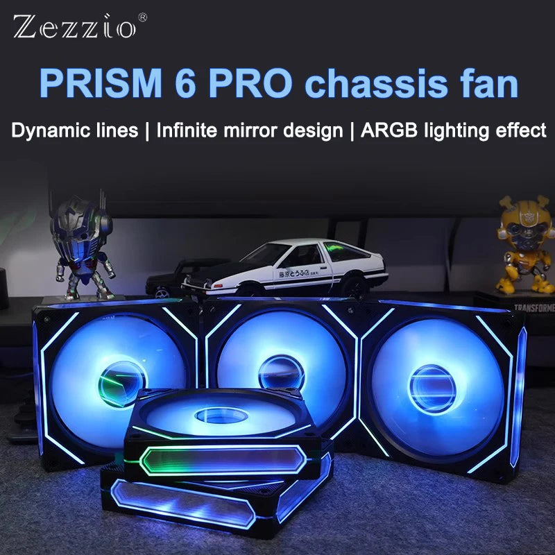 Prism 6 PRO Computer Chassis Fan 12Cm ARGB Motherboard Lighting Sync 4PIN PWM Quiet Cooling Fan